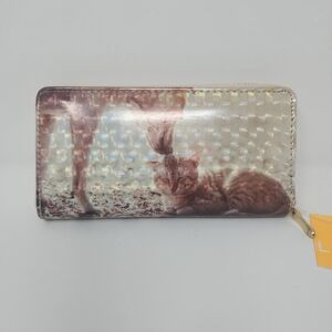 LOF Cat and Dog 3D Hologram Zippered Wallet